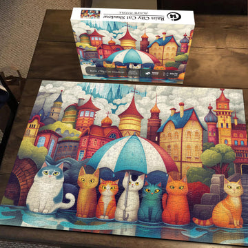 Rain City Cat Shadow Ombra Jigsaw Puzzle 1000 pezzi